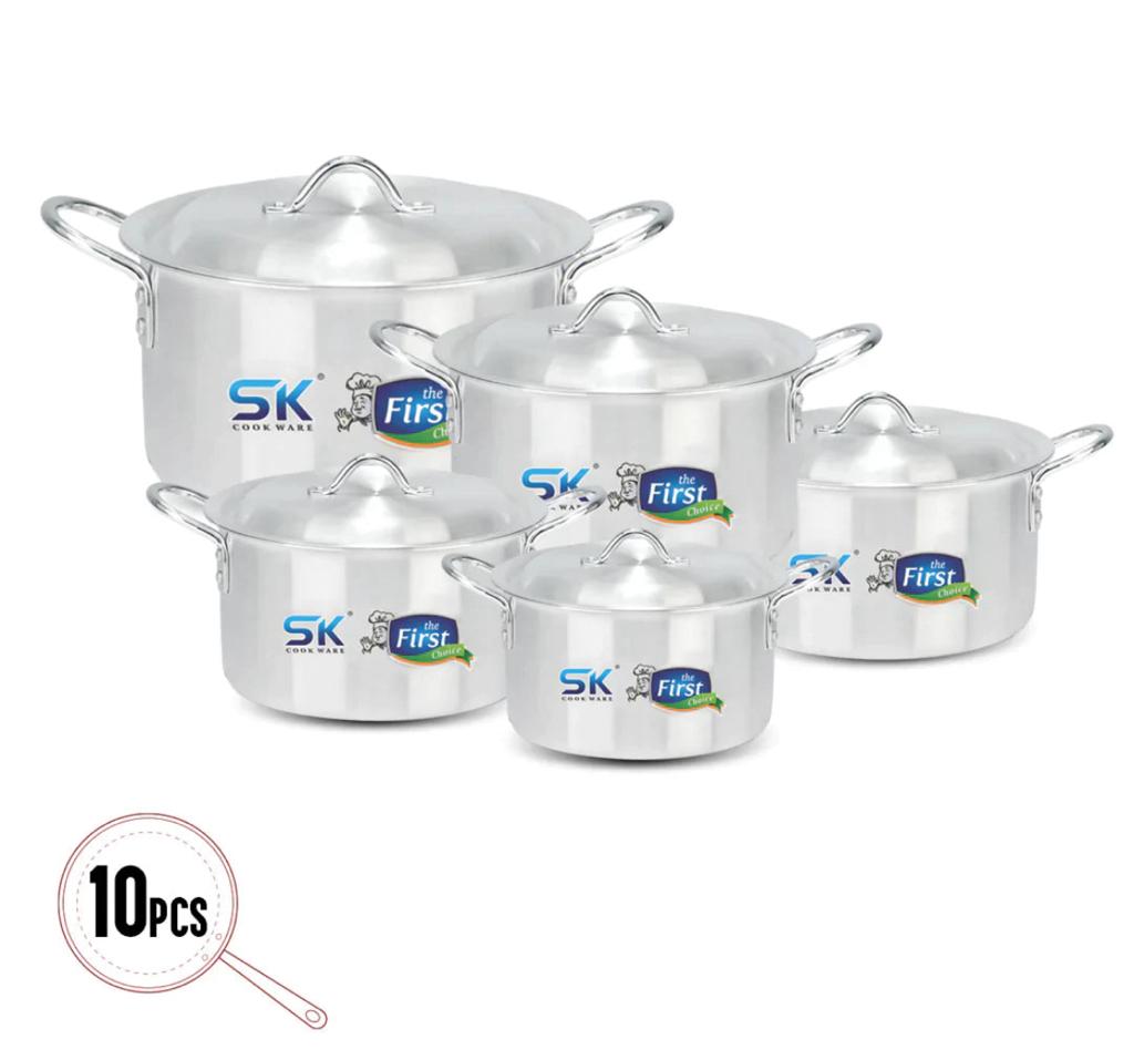 SK Metal Finish Denso Set,2 x 6, 5 Pots ( 19-21-23-25-28 CM )